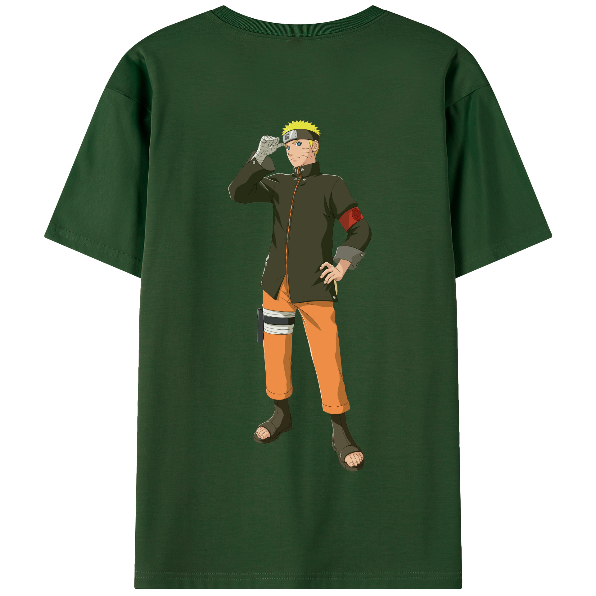 （画像用） NARUTO -ナルト- うずまき ナルト Uzumaki Naruto 綿100％半袖Tシャツ（背面プリント）
